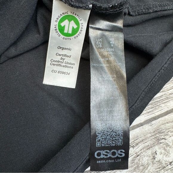 ASOS Womens Casual Basic Black Tee T Shirt 8 Pullover Lightweight Organic Cotton - Picture 7 of 12